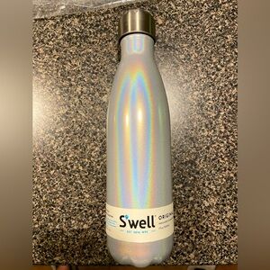 New S’WELL 17oz 500ml Water Bottle Milky Way Shimmer Iridescent White Silver